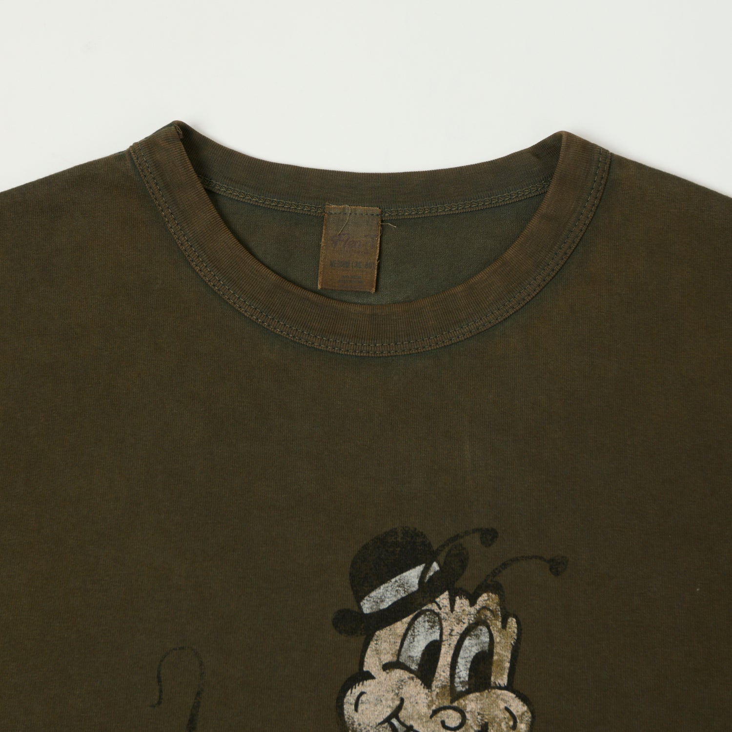 Flea-T 1950s 'Macho Mr. Flea' T-Shirt - Brown