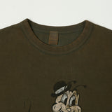 Flea-T 1950s 'Macho Mr. Flea' Short Sleeve T-Shirt - Brown