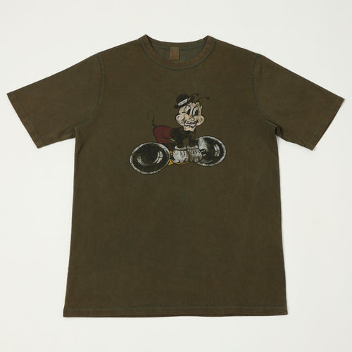 Flea-T 1950s 'Macho Mr. Flea' T-Shirt - Brown
