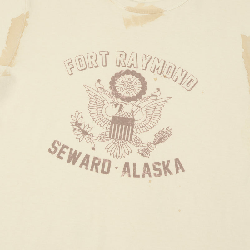 Flea-T 1950s 'Fort Raymond' Short Sleeve T-Shirt - White