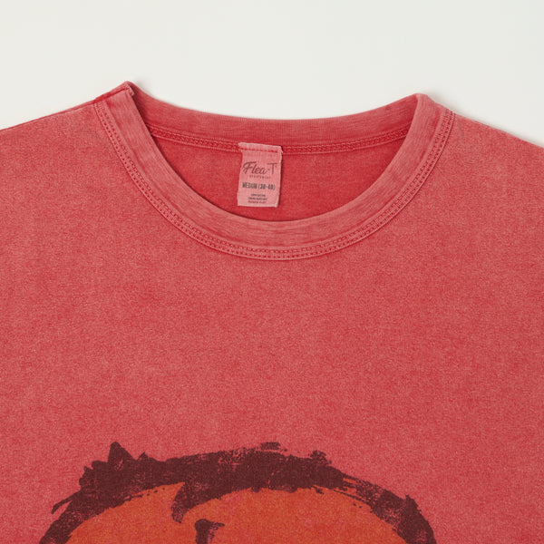 Flea-T 1950s 'good guy' Short Sleeve T-Shirt - Red