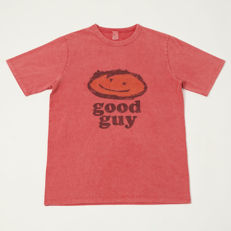 Flea-T 1950s 'good guy' Short Sleeve T-Shirt - Red