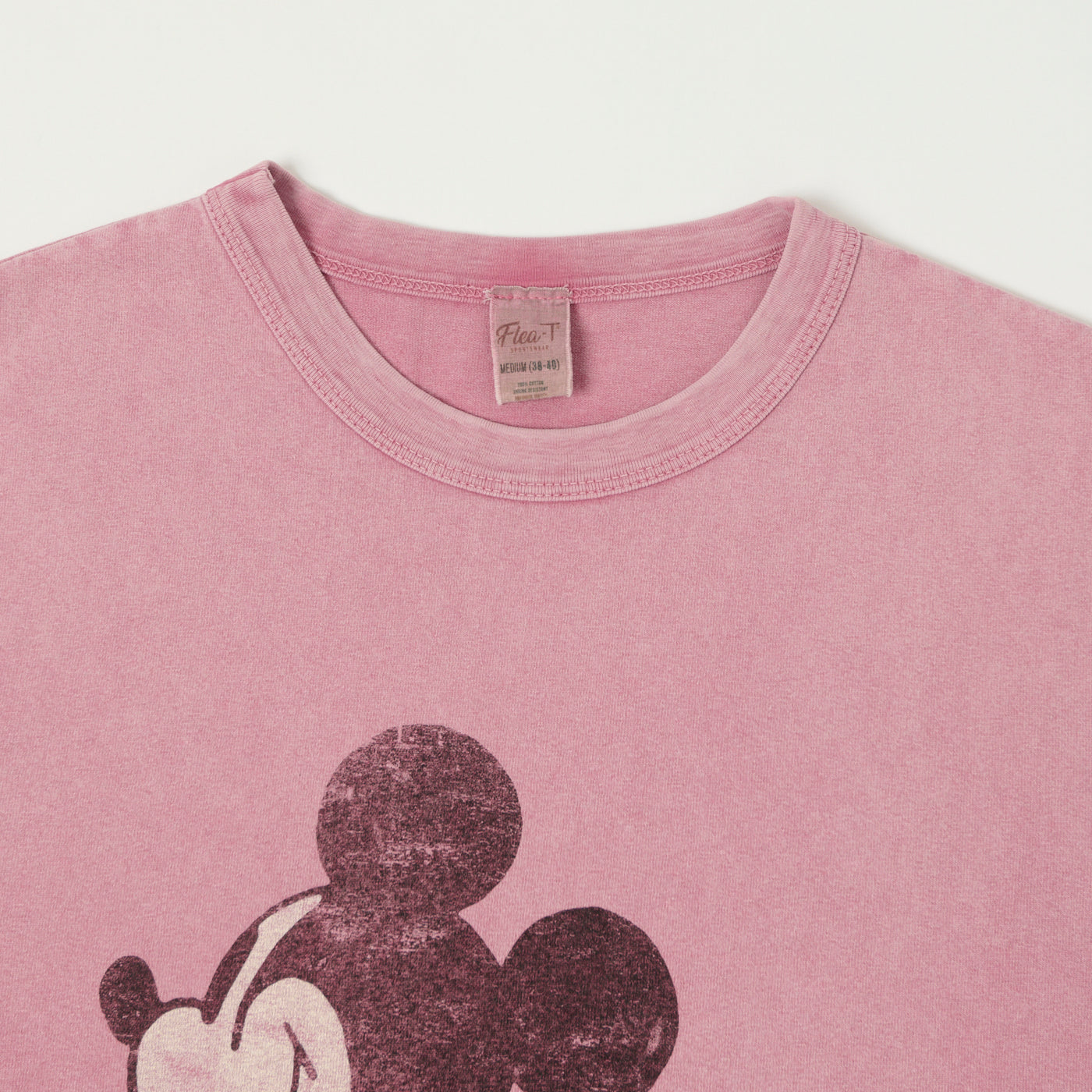 Flea-T 1950s 'Behind Mickey' T-Shirt - Pink