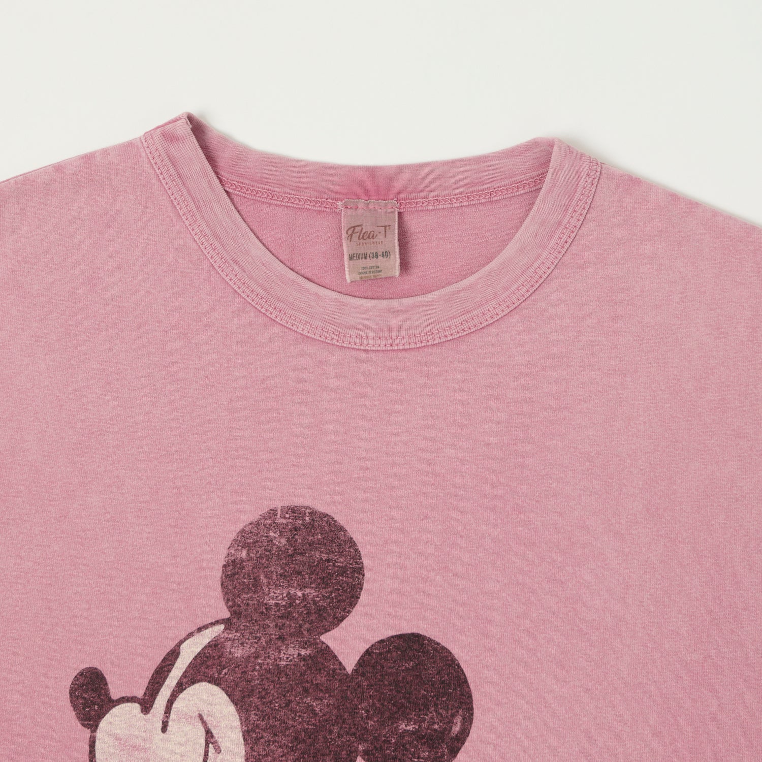 Flea-T 1950s 'Behind Mickey' T-Shirt - Pink
