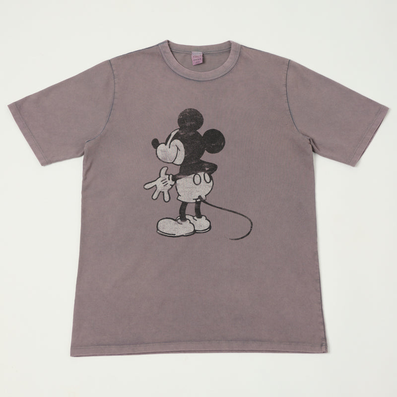 Flea-T 1950s 'Behind Mickey' Short Sleeve T-Shirt - Navy