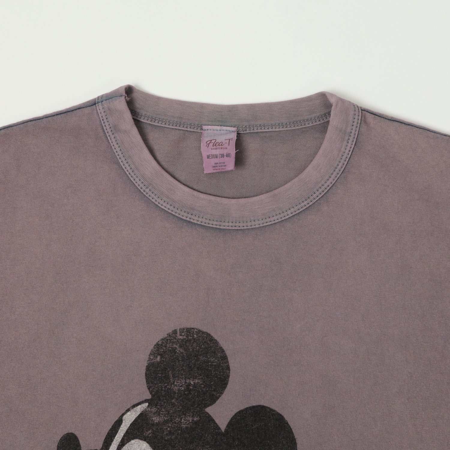 Flea-T 1950s 'Behind Mickey' T-Shirt - Navy