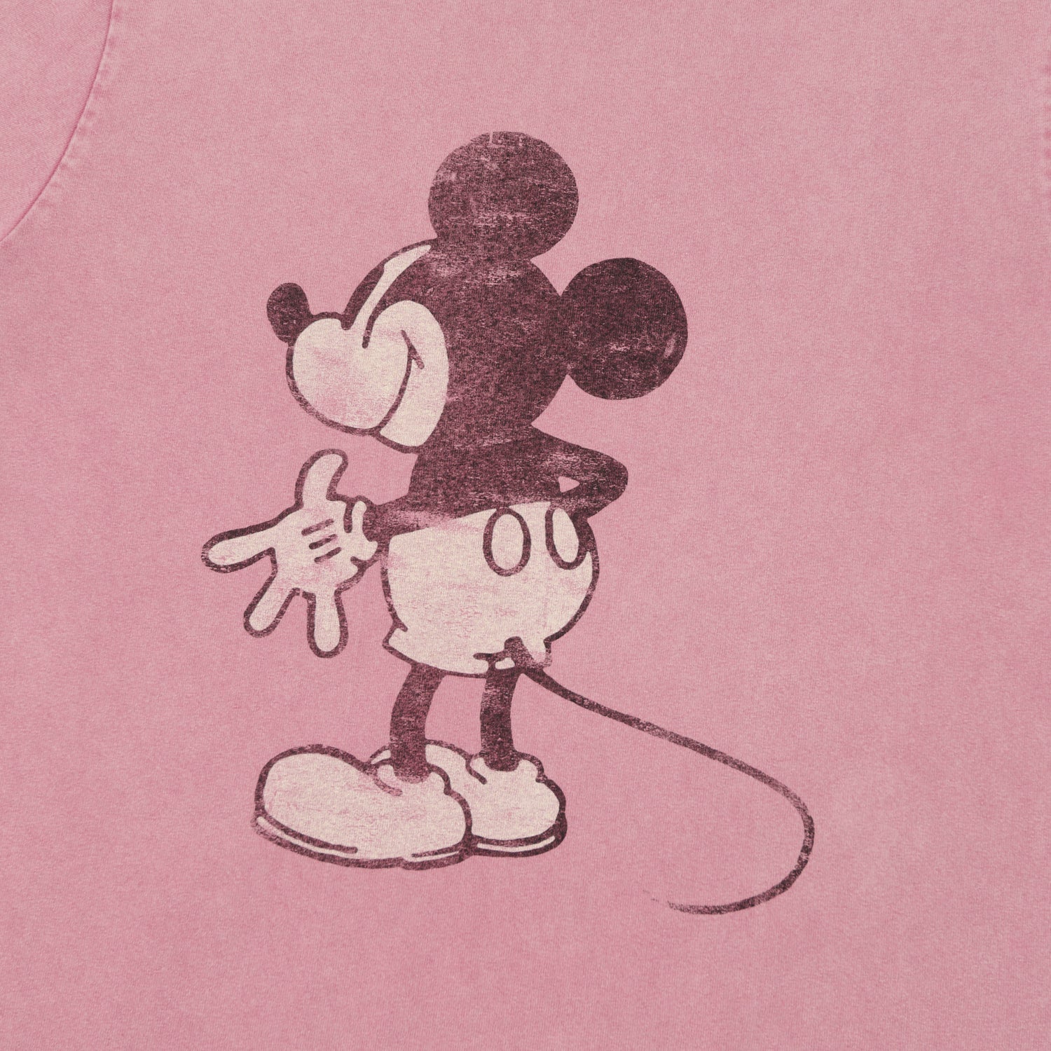 Flea-T 1950s 'Behind Mickey' T-Shirt - Pink