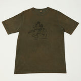 Flea-T 1950s 'Mono Rebel Mickey' Short Sleeve T-Shirt - Brown