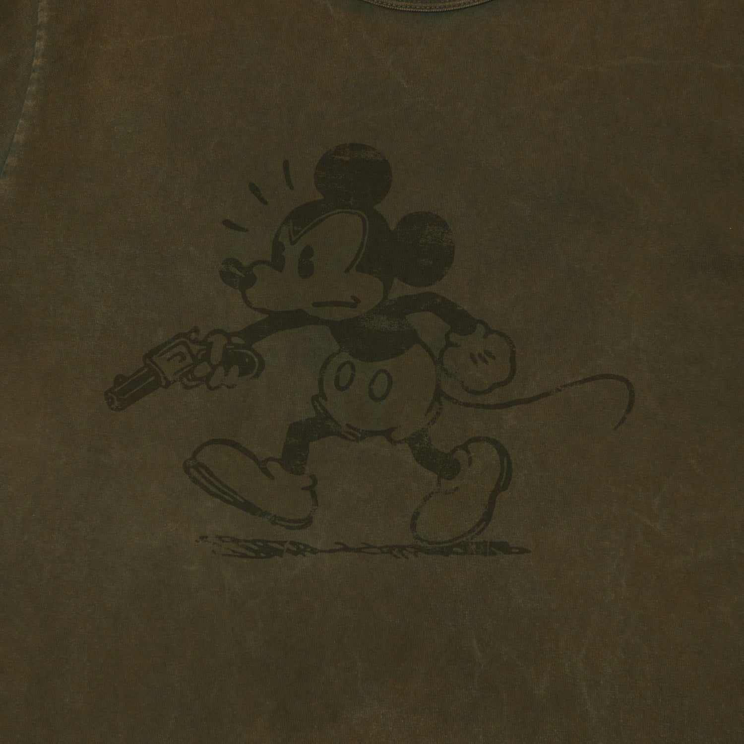 Flea-T 1950s 'Mono Rebel Mickey' T-Shirt - Brown