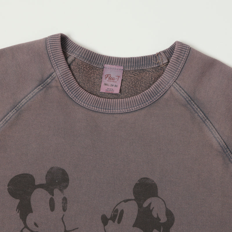 Flea-T 1950s Raglan 'Mono Mickey Evolution' Sweatshirt - Navy