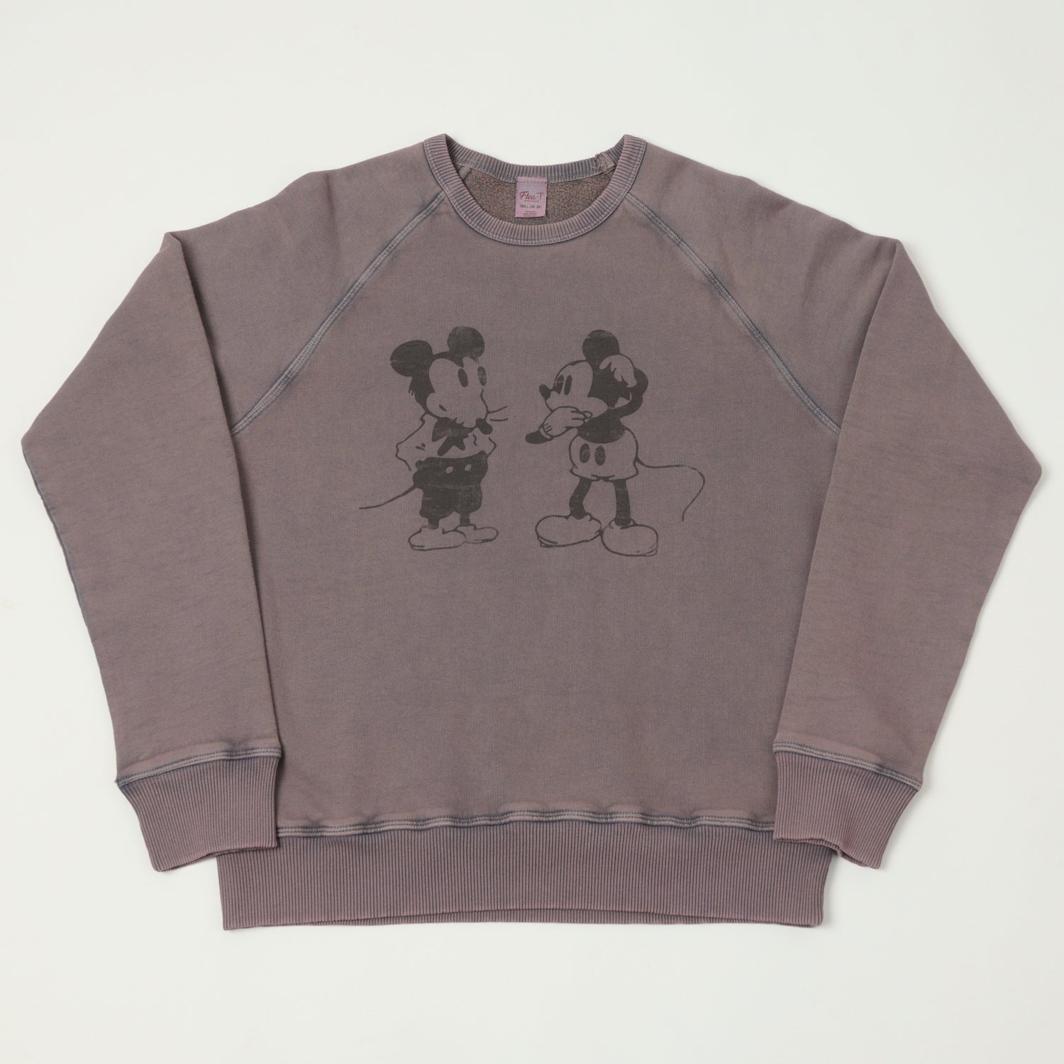 Flea-T 1950s Raglan Sleeve 'Mono Mickey Evolution' Sweatshirt - Navy