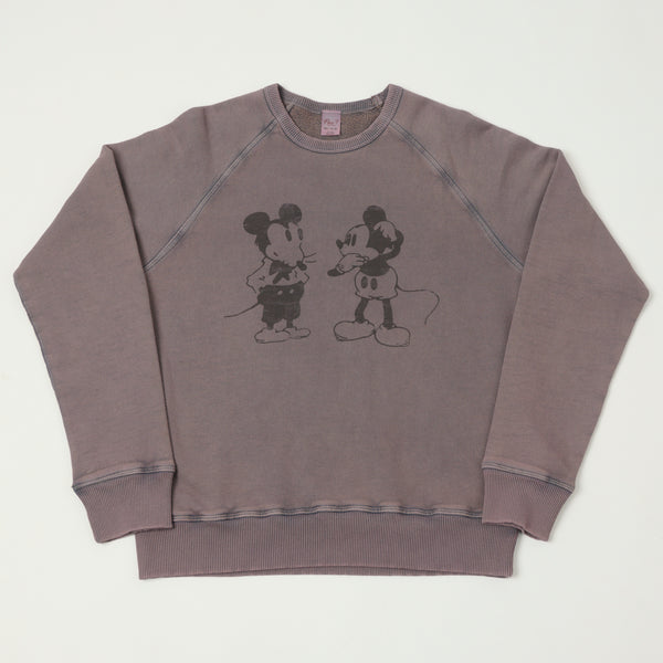 Flea-T 1950s Raglan 'Mono Mickey Evolution' Sweatshirt - Navy