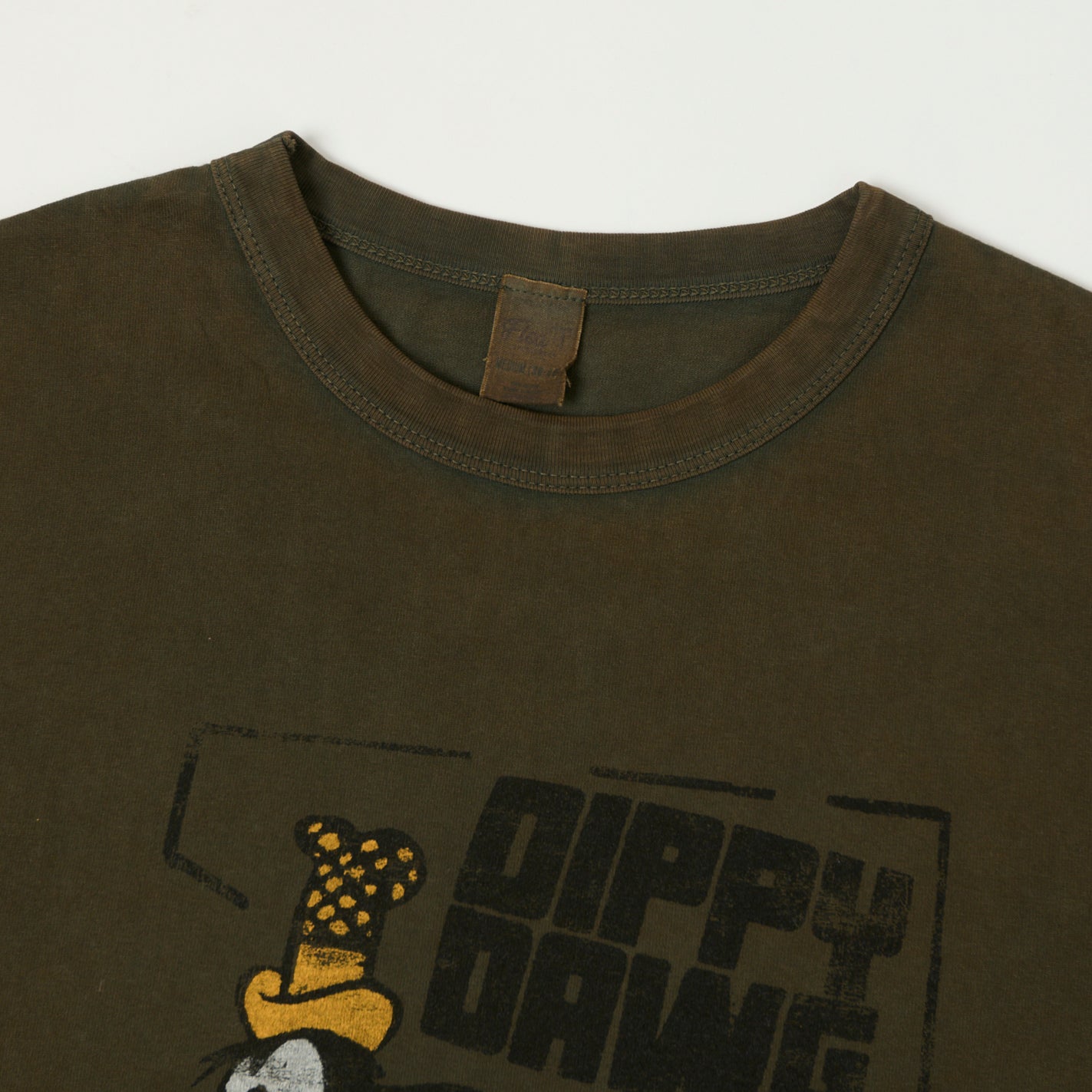 Flea-T 1950s Orange 'Dippy Dawg' T-Shirt - Brown