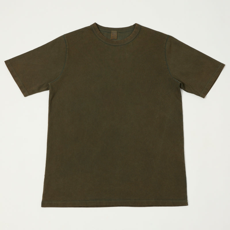 Flea-T 1950s Garment Dyed T-Shirt - Brown