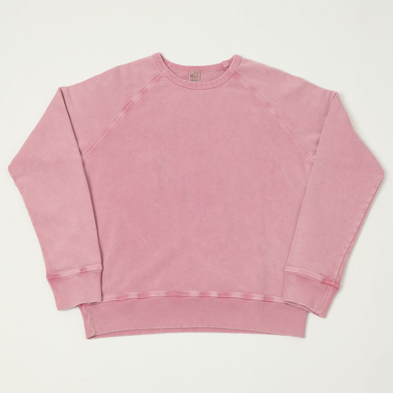 Flea-T 1950s Raglan Plain Sweatshirt - Pink