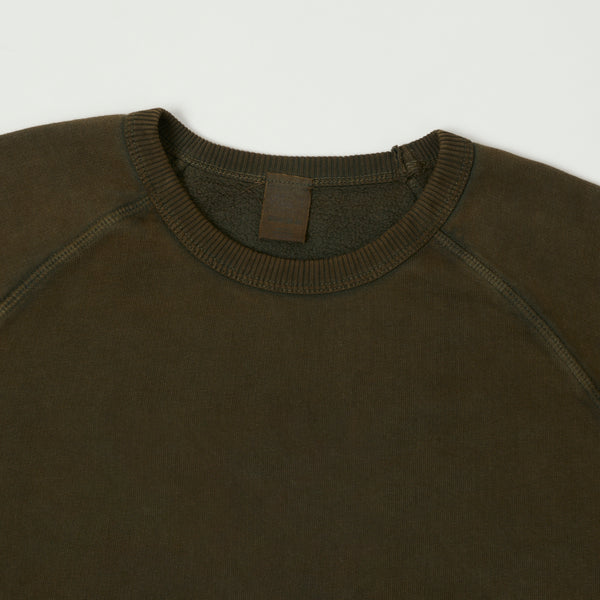 Flea-T 1950s Raglan Plain Sweatshirt - Brown