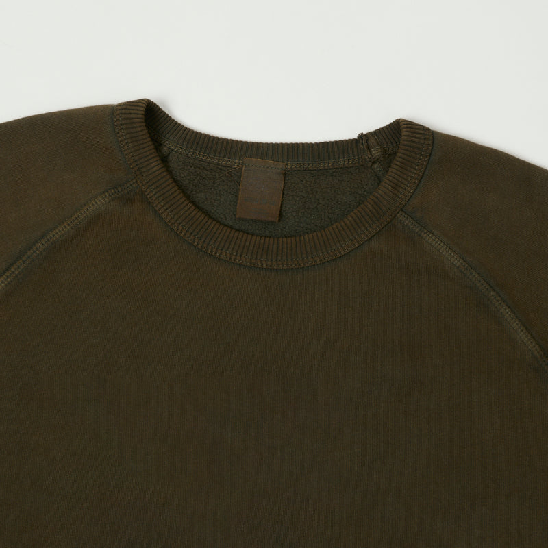 Flea-T 1950s Raglan Plain Sweatshirt - Brown