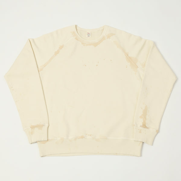 Flea-T 1950s Raglan 'Vintage' Sweatshirt - White