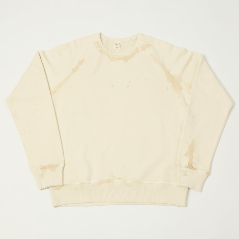 Flea-T 1950s Raglan 'Vintage' Sweatshirt - White