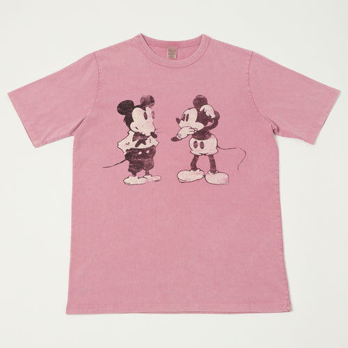 Flea-T 1950s 'Mickey Evolution' T-Shirt - Pink