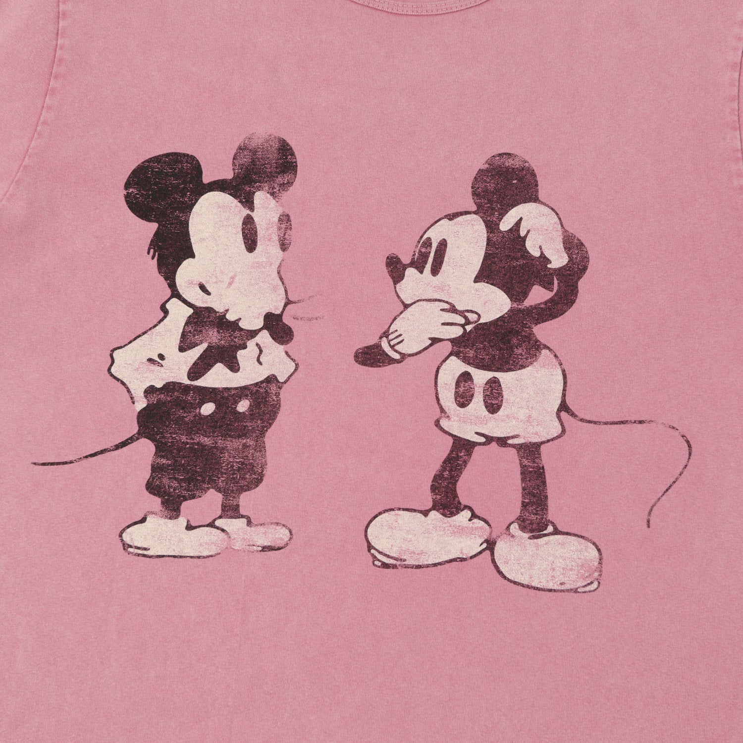 Flea-T 1950s 'Mickey Evolution' T-Shirt - Pink