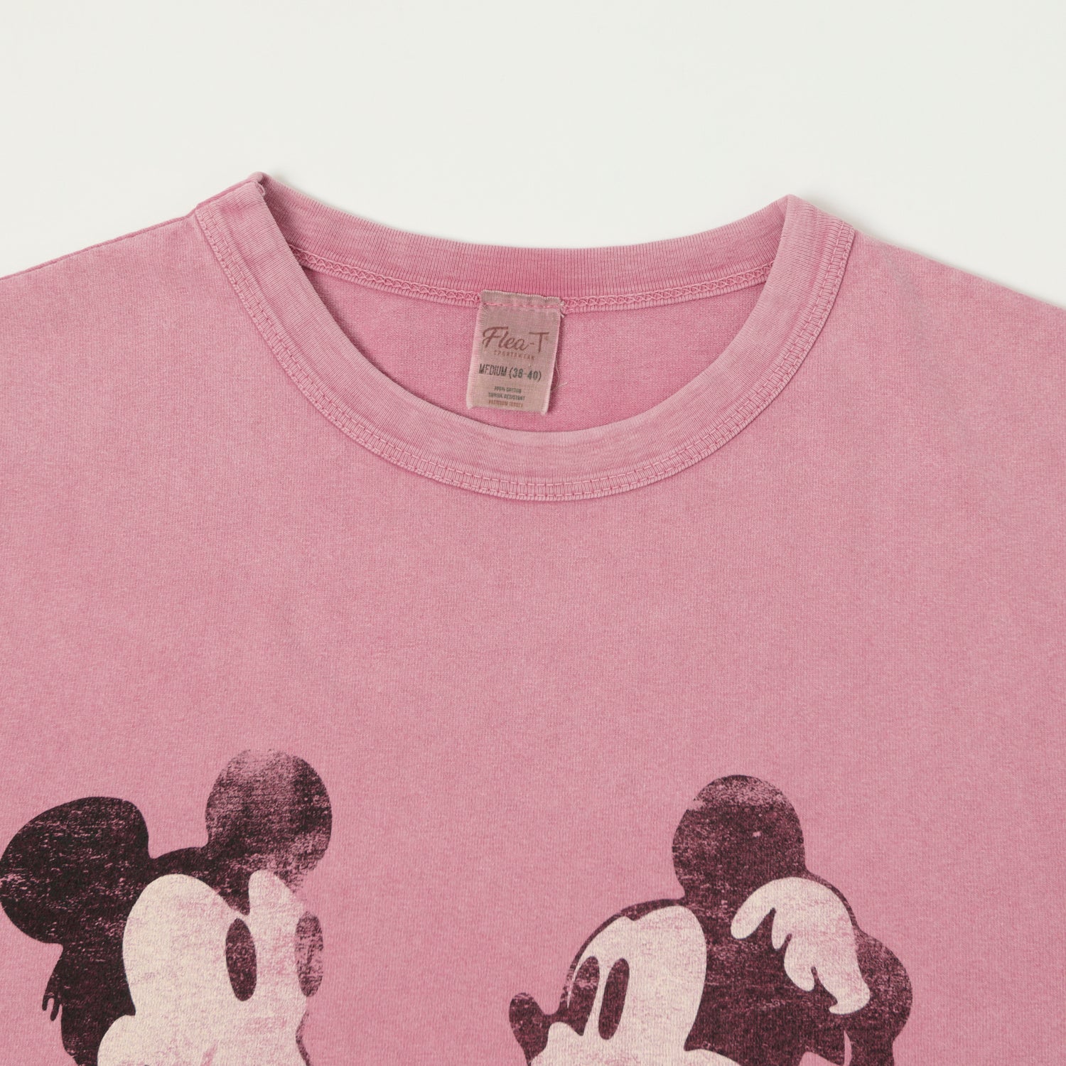 Flea-T 1950s 'Mickey Evolution' T-Shirt - Pink