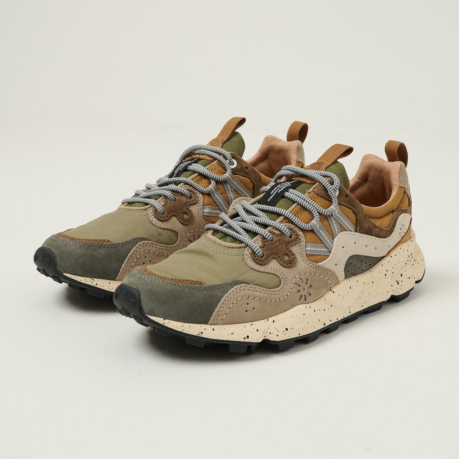 Flower Mountain Yamano 3 Suede/Nylon Sneaker - Grey/Onion