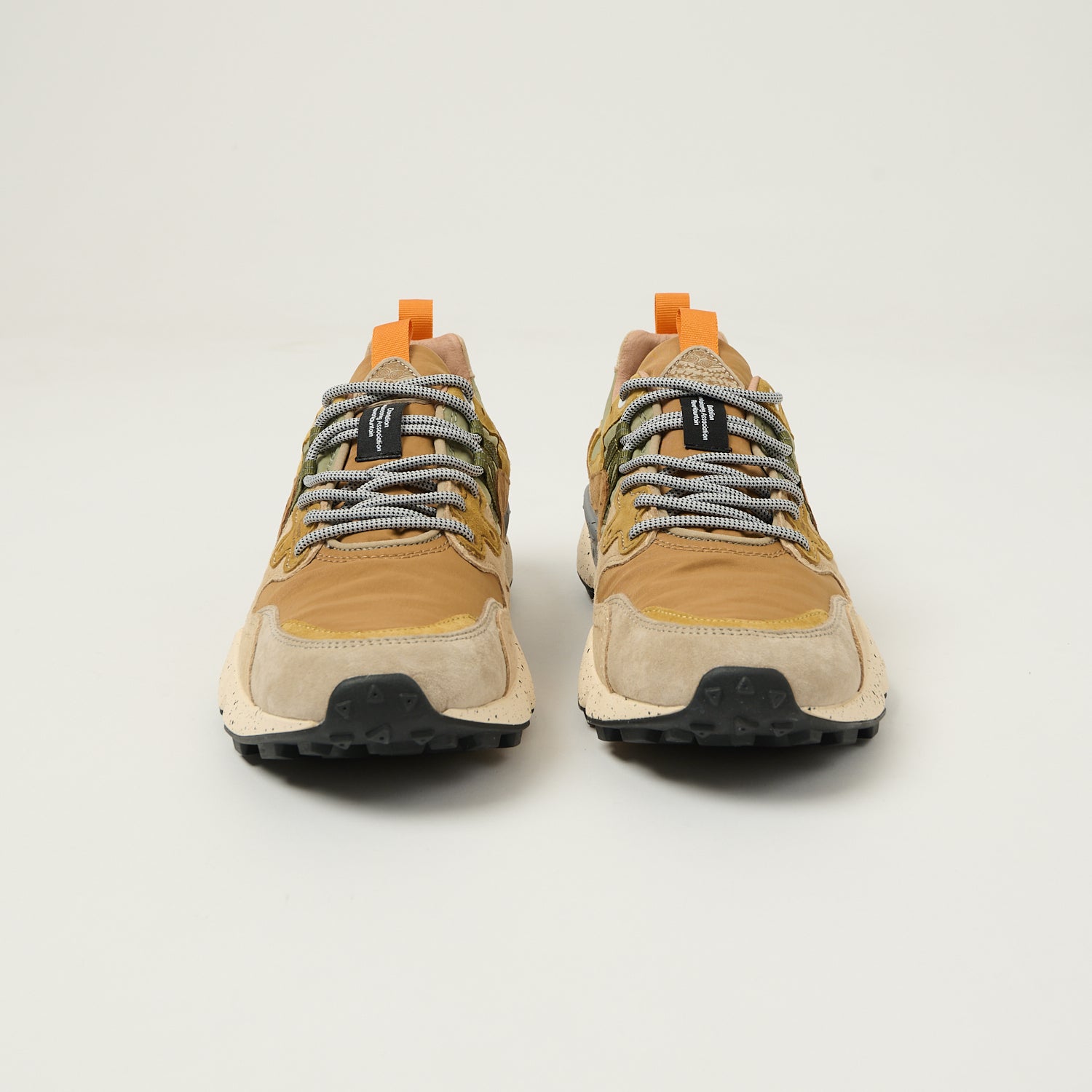 Flower Mountain Yamano 3 Suede/Nylon Sneaker - Grey/Light Brown/Beige