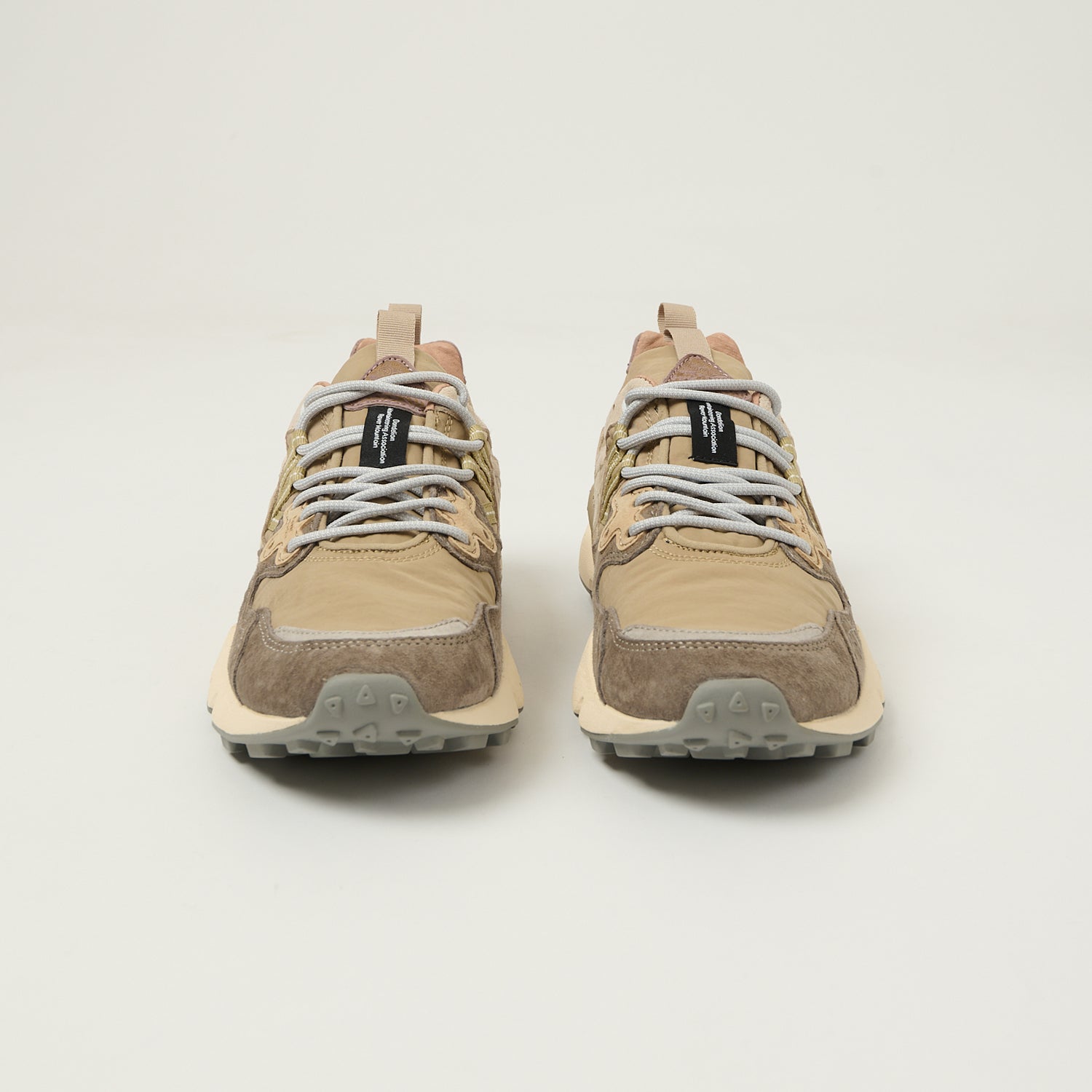 Flower Mountain Yamano 3 Suede/Nylon Sneaker - Grey/Mud/Off White