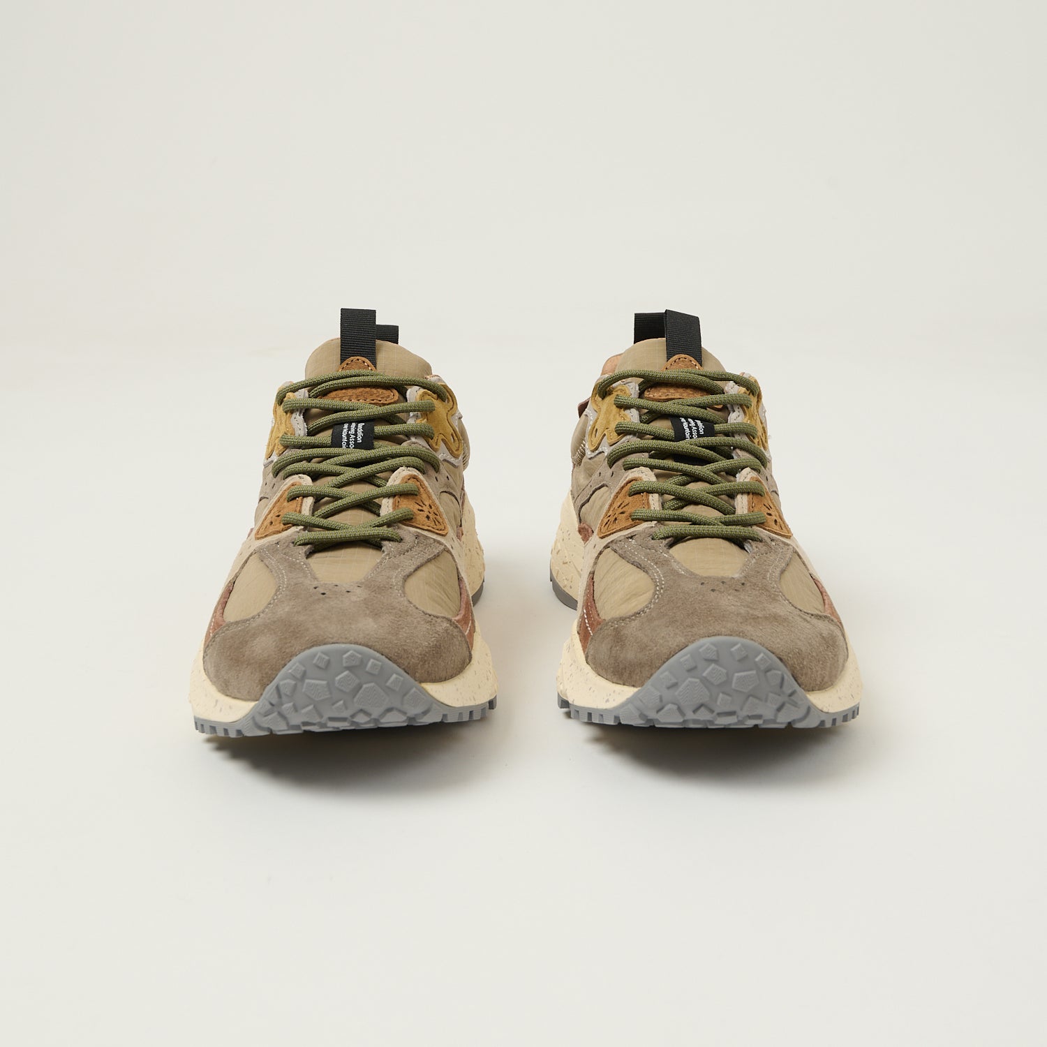 Flower Mountain Wave Suede/Nylon Sneaker - Light Grey/Brown