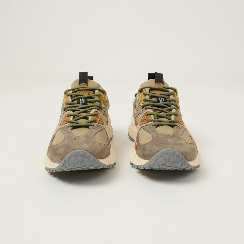 Flower Mountain Wave Suede/Nylon Sneaker - Light Grey/Brown
