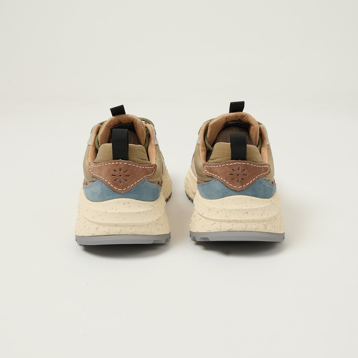 Flower Mountain Wave Suede/Nylon Sneaker - Light Grey/Brown