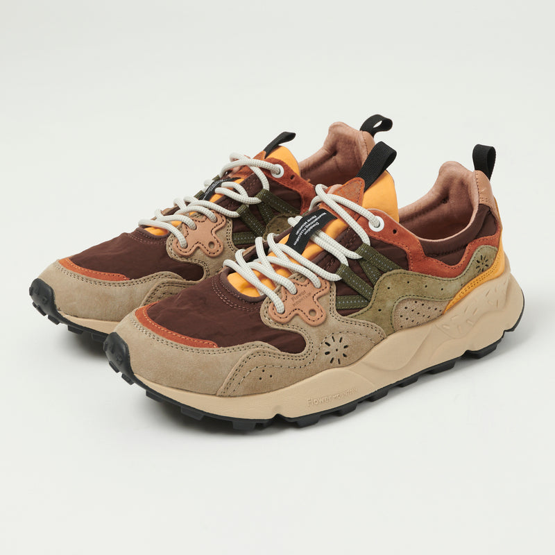 Flower Mountain Yamano 3 Man Suede/Nylon Sneaker - Taupe/Brown