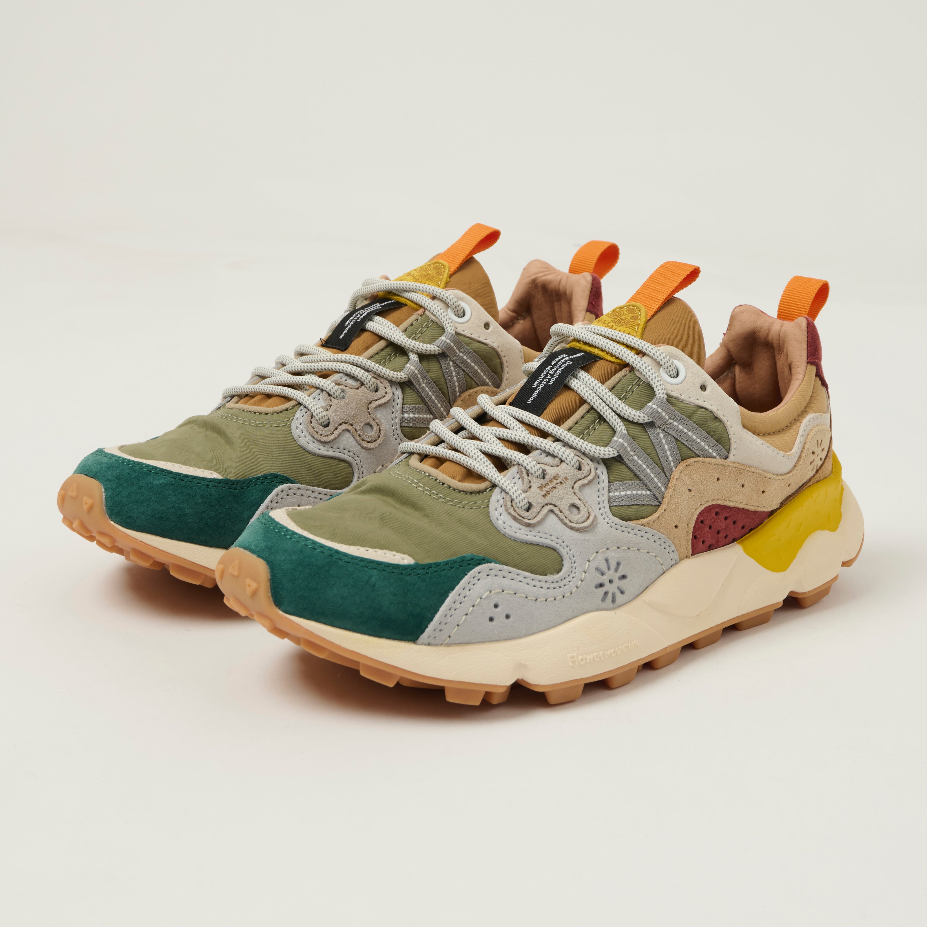 Flower Mountain Wave Suede/Nylon Sneaker - Light Grey/Brown – SON