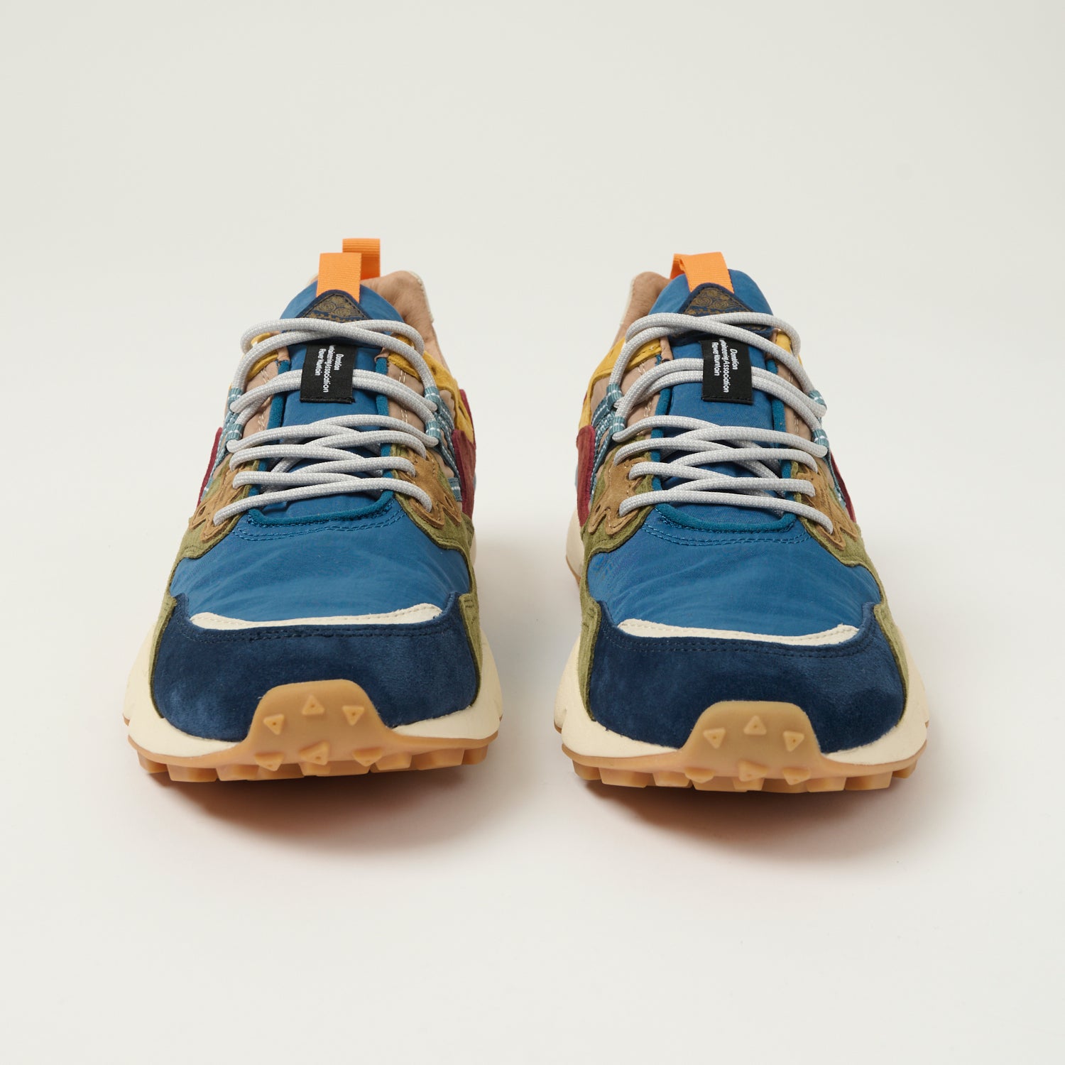 Flower Mountain Yamano 3 Suede/Nylon Sneaker - Blue/Army Green