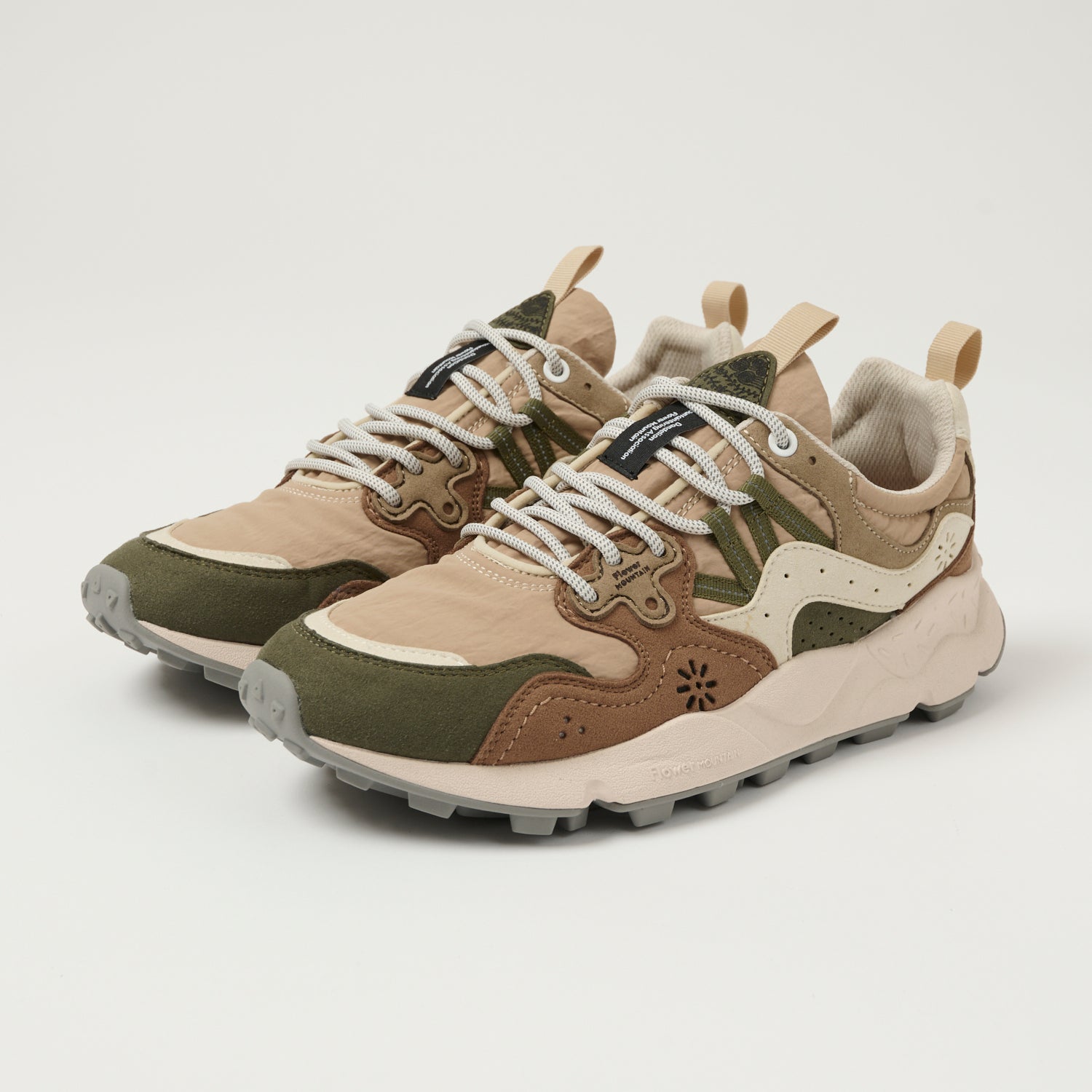Flower Mountain Yamano 3 'Kaiso' Eco Suede Sneaker - Dark Grey/Sand