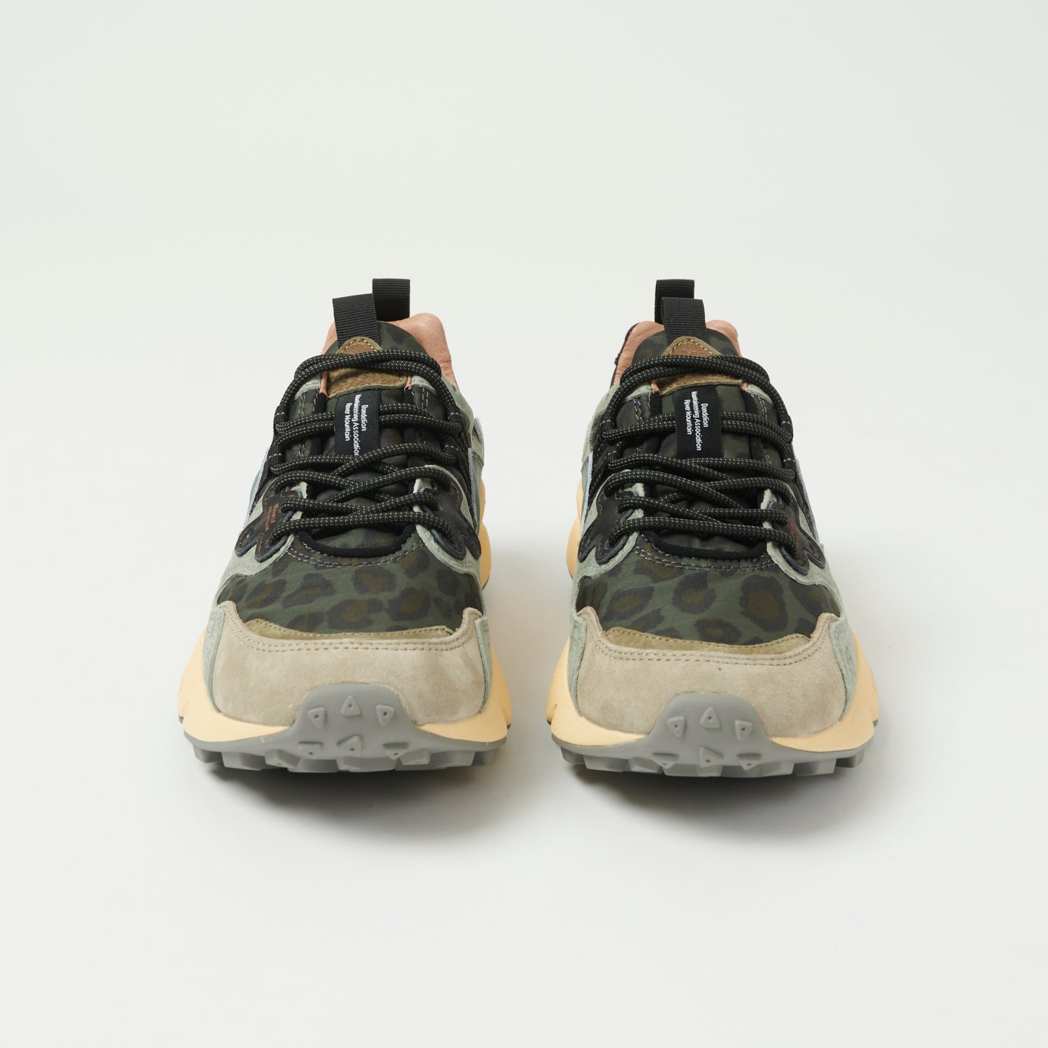 Flower Mountain Yamano 3 Suede/Nylon Sneaker - Anthracite/Green