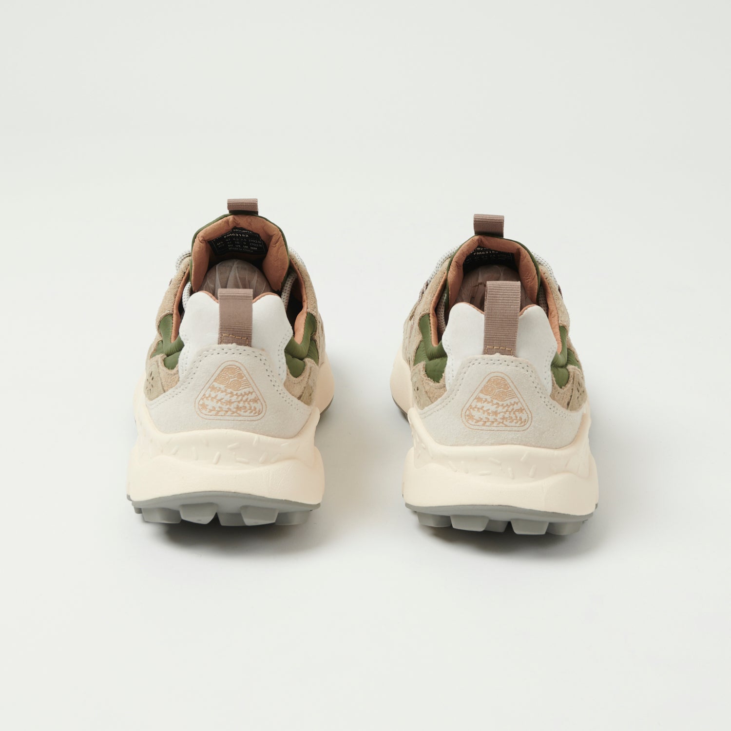 Flower Mountain Yamano 3 Suede/Nylon Sneaker - Off White/Military/Green