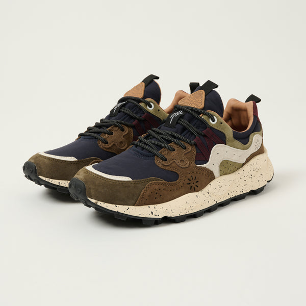 Flower Mountain Yamano 3 Man Suede/Nylon Sneaker - Brown/Navy