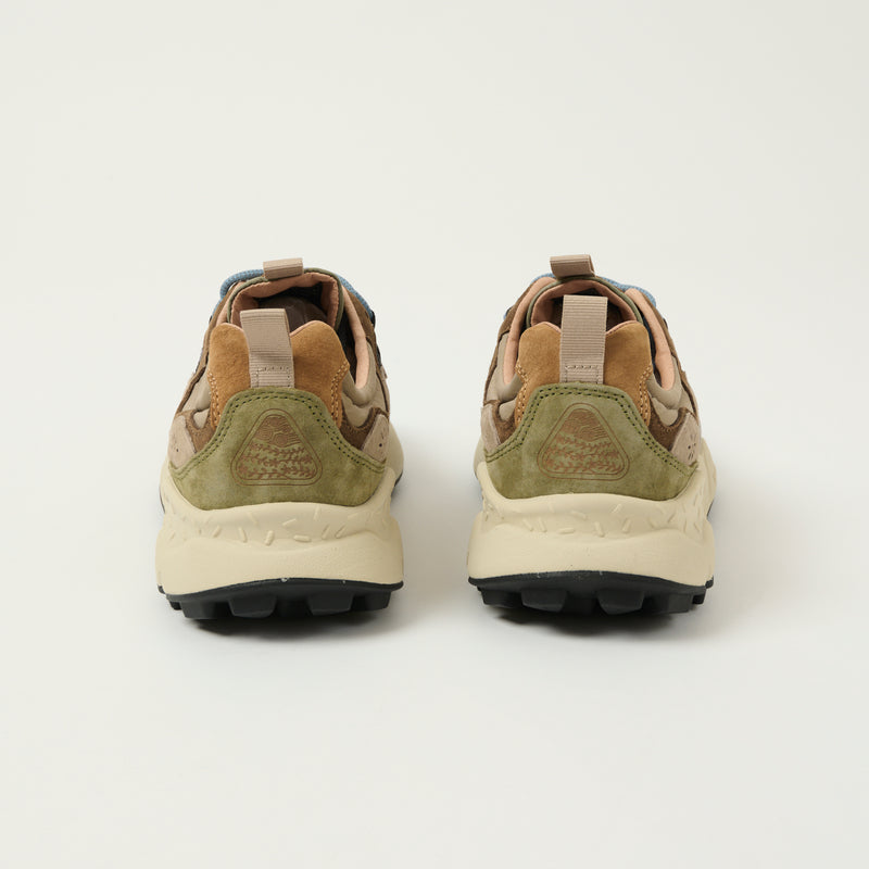 Flower Mountain Yamano 3 Man Suede/Nylon Sneaker -Military/Grey/Light Brown