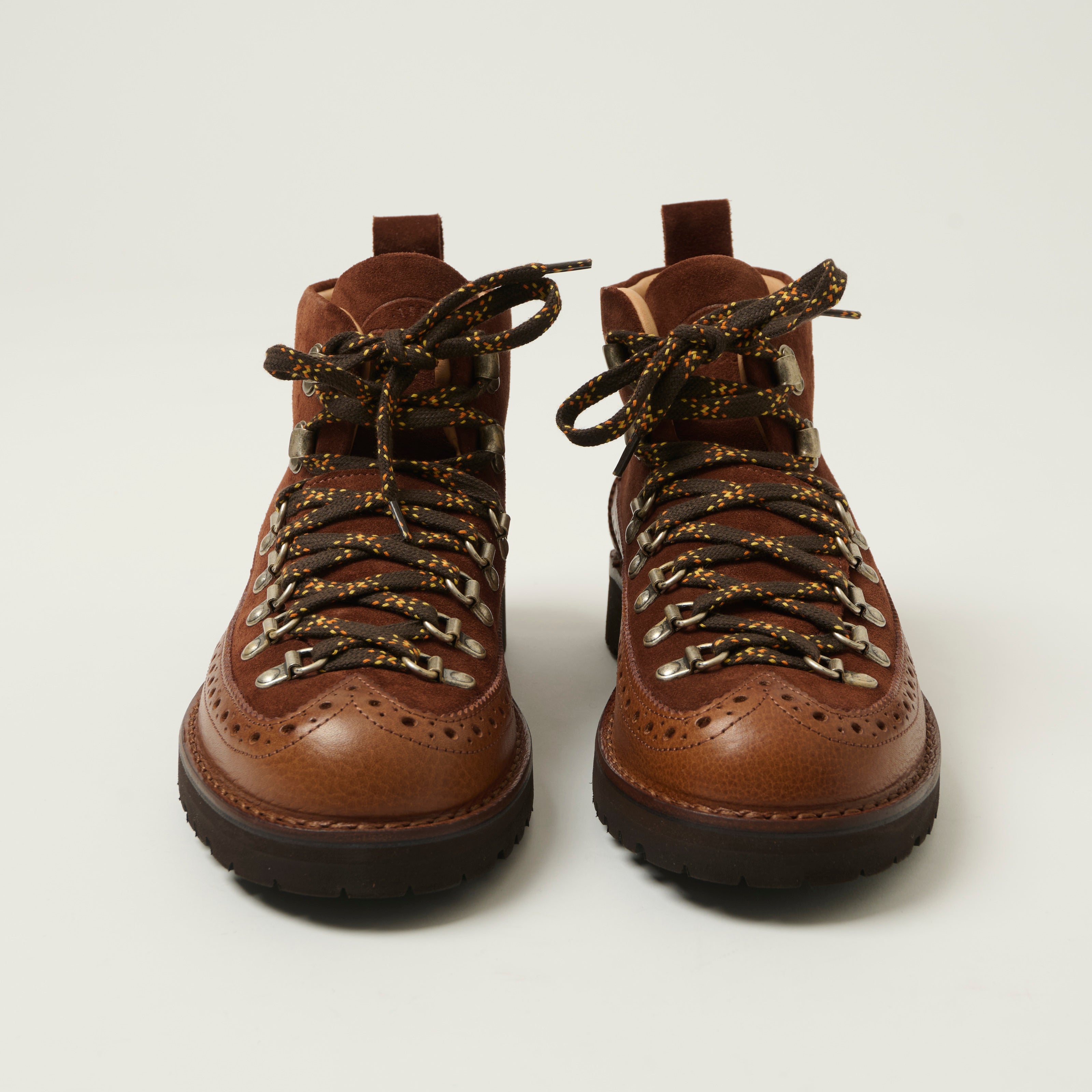 Fracap Magnifico M130 Wing Tip Suede Boots - Brown