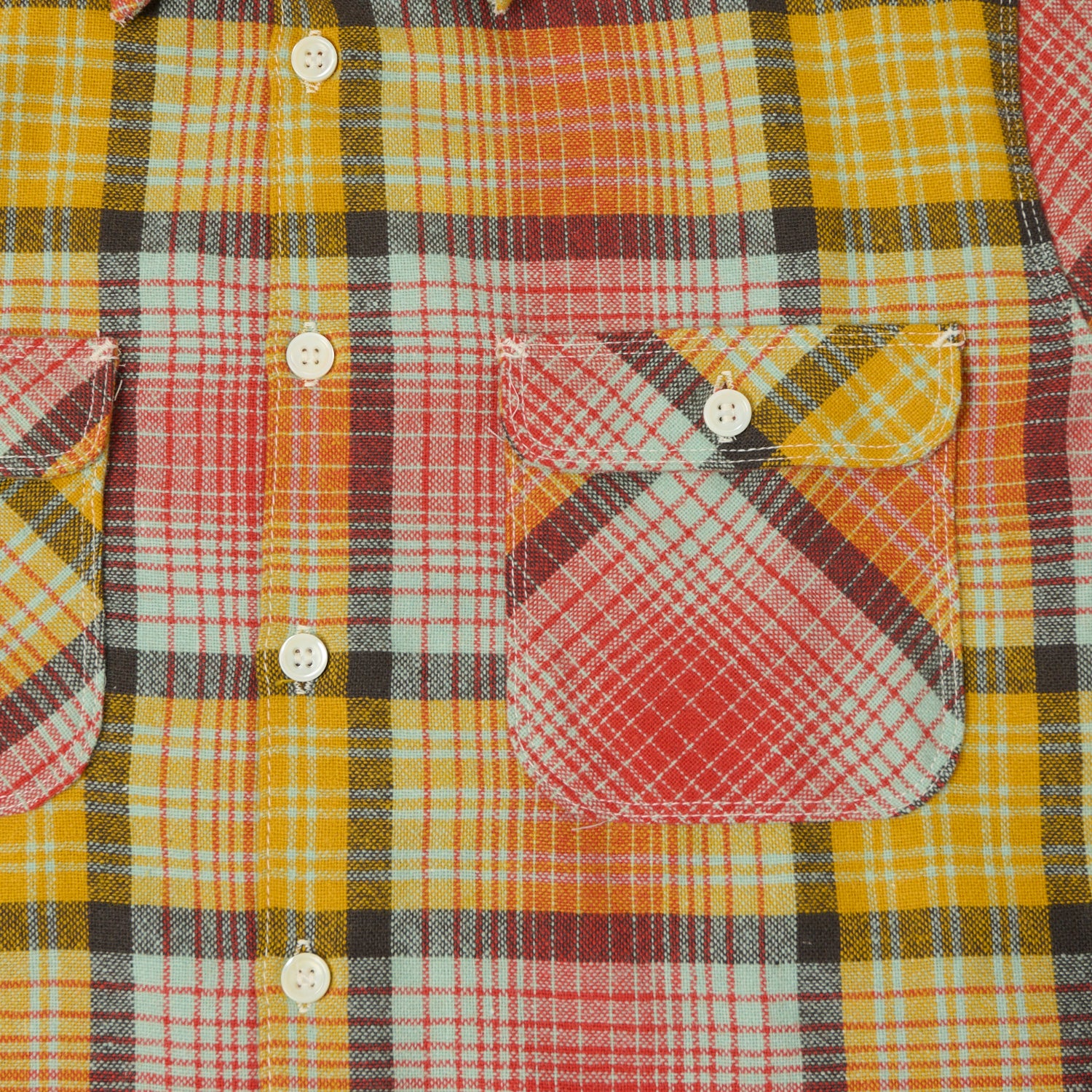 Freenote Cloth 'Benson' Palomar Wool Plaid Shirt - Yellow