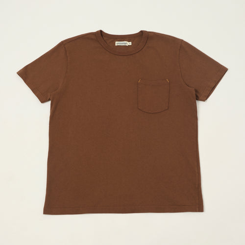 Freenote Cloth 13oz Pocket T-Shirt - Chocolate