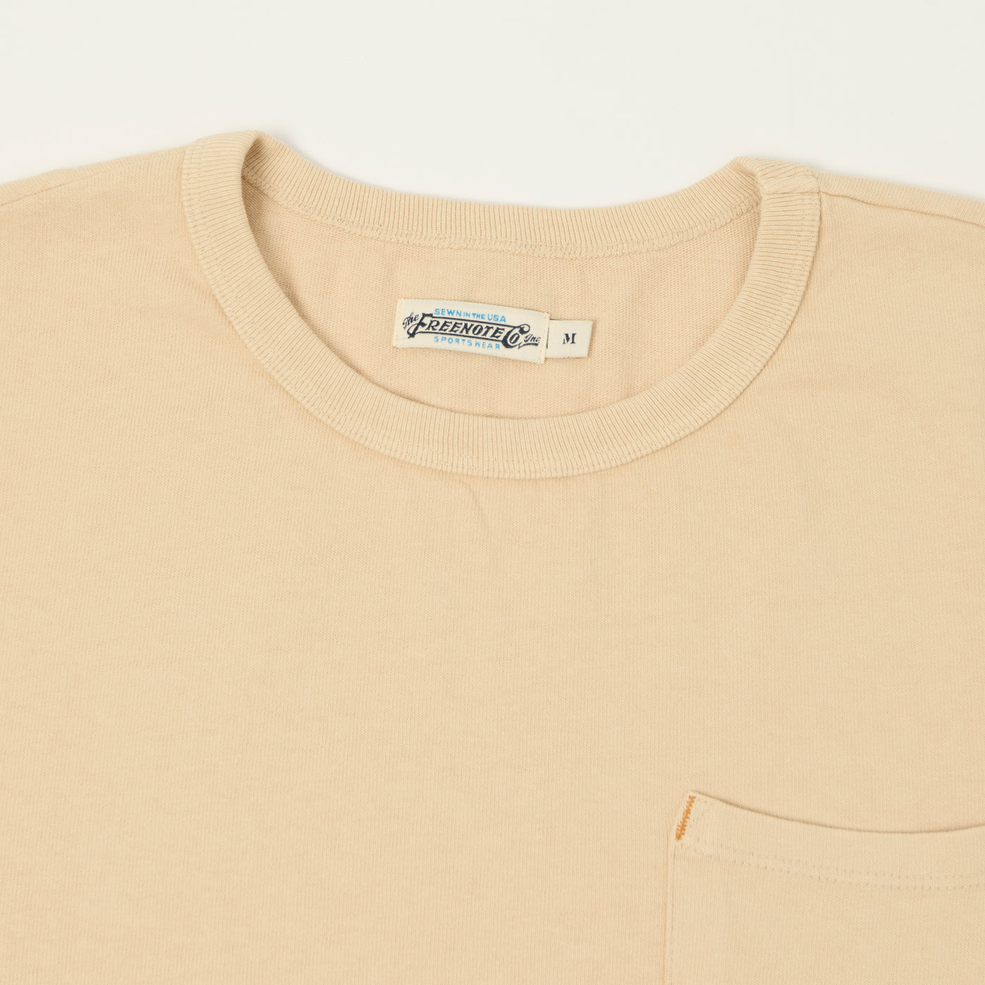 Freenote Cloth 13oz Pocket T-Shirt - Cream