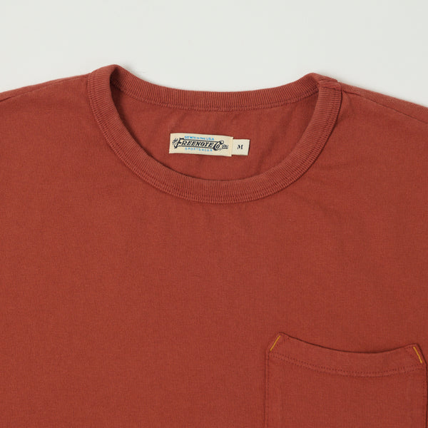 Freenote Cloth 13oz Pocket T-Shirt - Rust