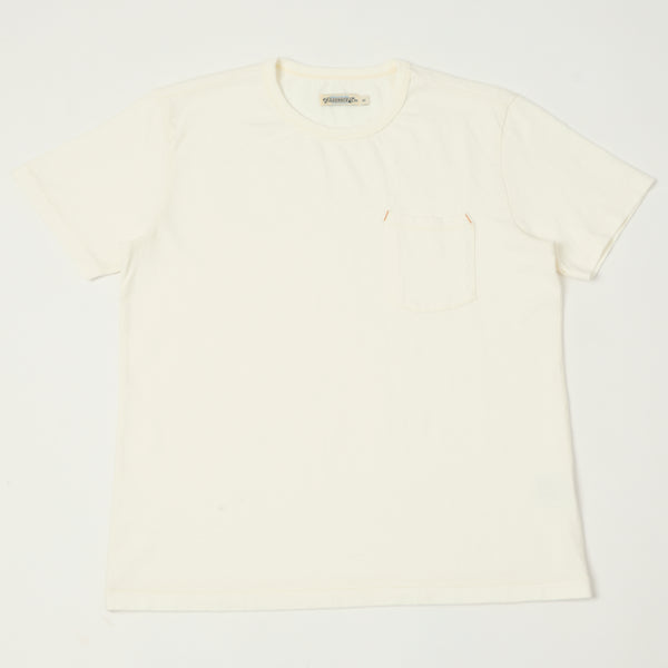 Freenote Cloth 13oz Pocket T-Shirt - White