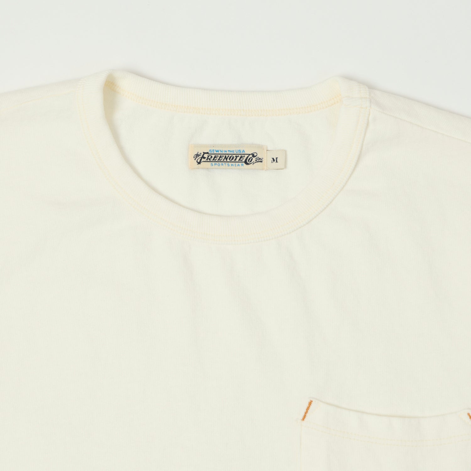 Freenote Cloth Heavyweight 13oz Pocket T-Shirt - White