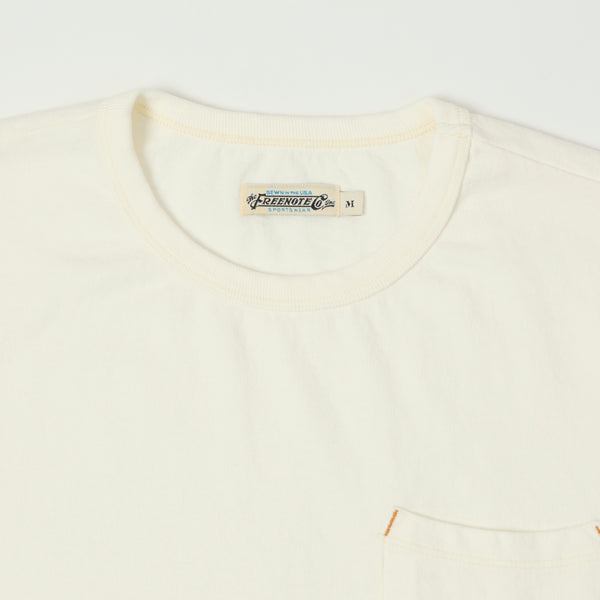 Freenote Cloth 13oz Pocket T-Shirt - White