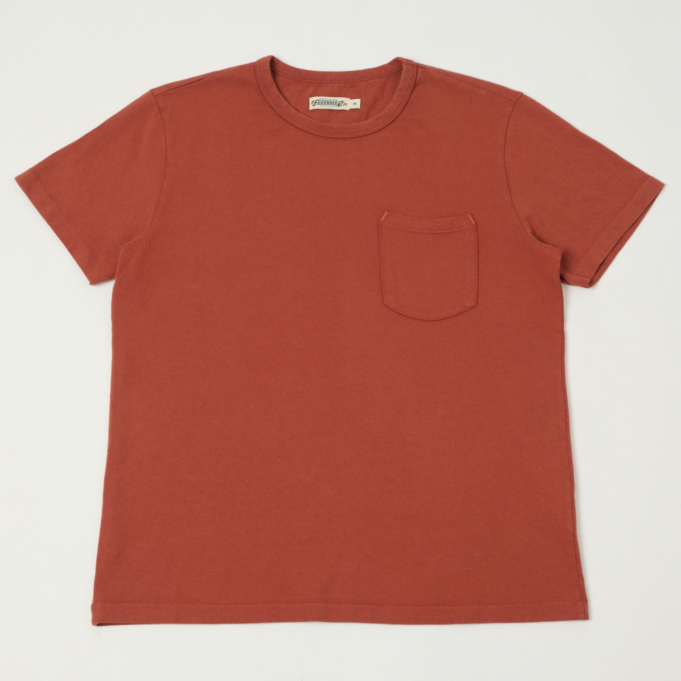 Freenote Cloth Heavyweight 13oz Pocket T-Shirt - Rust