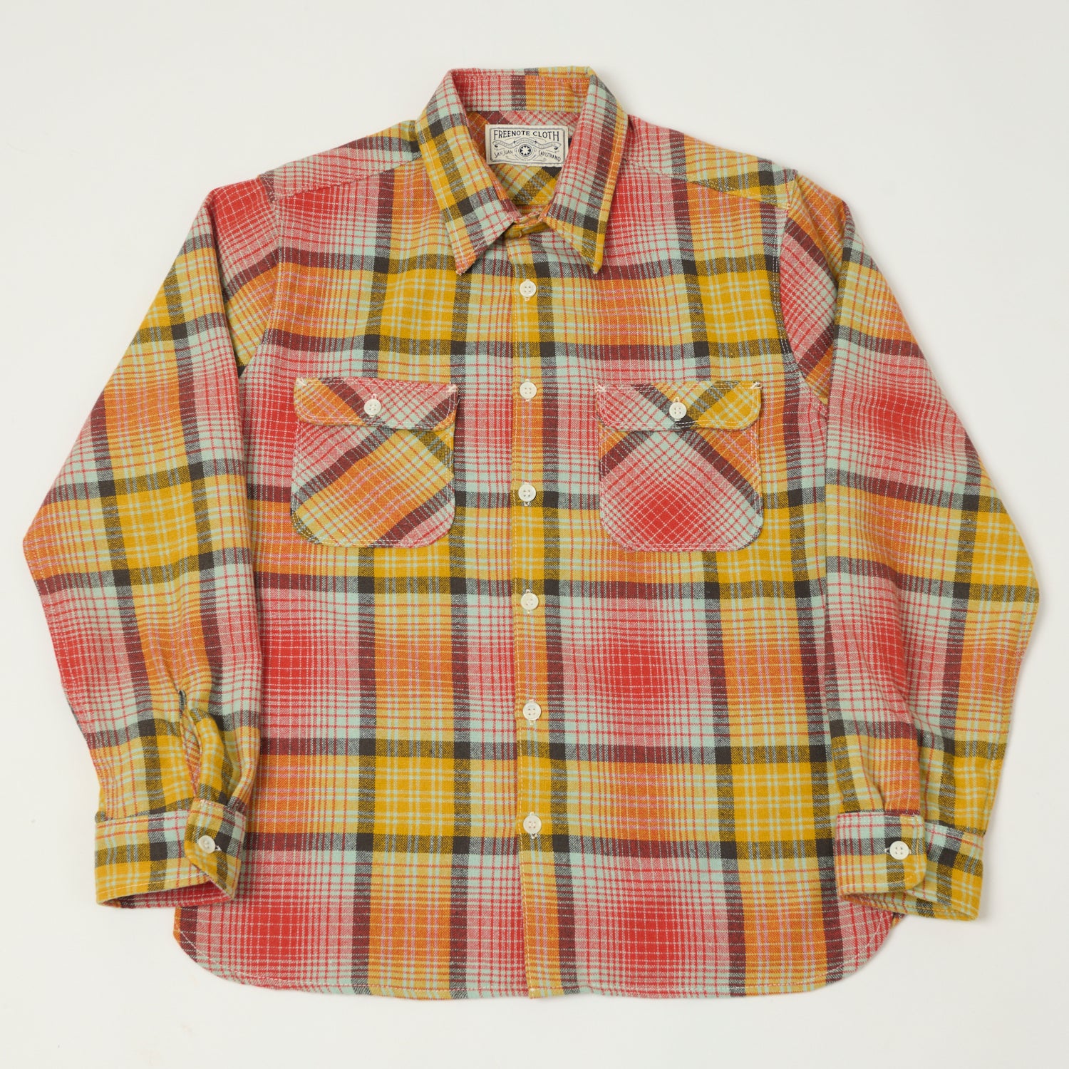 Freenote Cloth 'Benson' Palomar Wool Plaid Shirt - Yellow